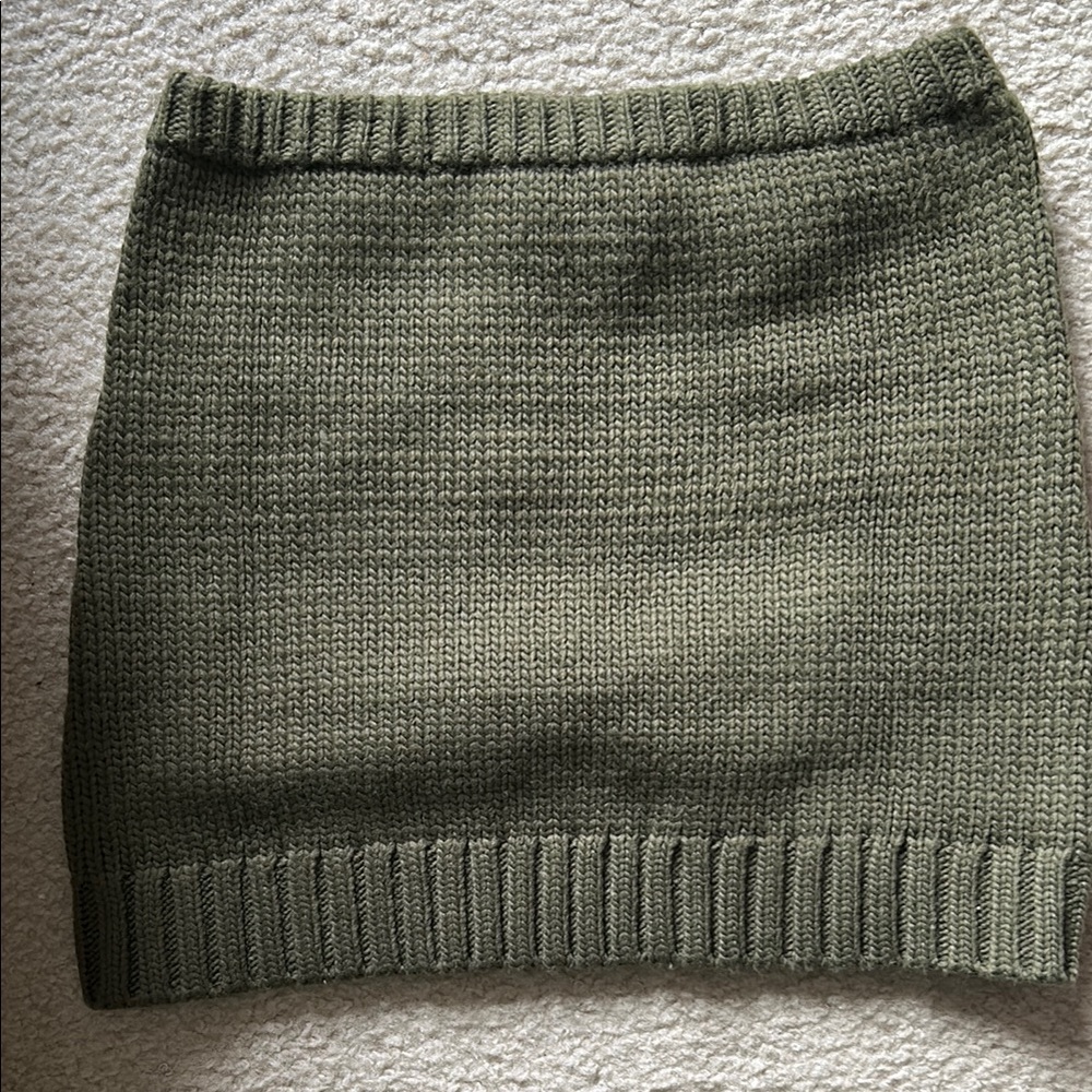 Zara Olive Green Knit Skirt